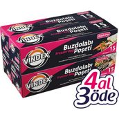 Vindex Buzdolabı Poşeti 4 Al 3 Öde Büyük Boy