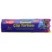 Viora 7'li 72x95 cm Mavi Özgürlük Kokulu Mavi Çöp Torbası Poşeti