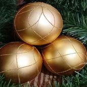Vıp Deluxe 4 Adet 8 Cm Büyük Gold Top Süsler Yılbaşı Ağacı Süsleri Noel Ağacı Süsleri Altın Top Süs Vitrin
