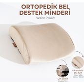 Viscotex Visco Ortopedik Bel Destek Yastığı, Ofis, Araba, Sandalye, Koltuk, Sırt Yastığı Minderi, 38X33X12 cm