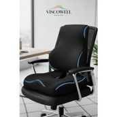 ViscoWell Ortopedik Visco Bel Destek & Oturma Minderi - Ofis, Araç, Ev Çalışma Sandalyesi İçin