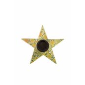 Vitale Şiva Çiçek Desenli Yeşil Yıldız Tealight Obje