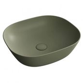 VitrA 7810B475-0016 Plural Kare 45 cm Mat Yosun Yeşili Alçak Çanak Lavabo