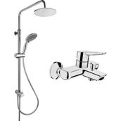 VitrA A42444 Beyaz Krom Artema Solid S Banyo Bataryası