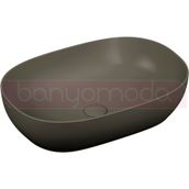 VitrA Outline 5995B483-0016 60 cm Mat Siyah Oval Çanak Lavabo
