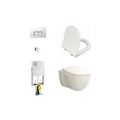 VitrA S40 Kanalsız (Rimex) Asma Klozet,Yavaş Kapanır Kapak