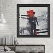 Vivense Charlie Chaplin Yağlı Boya Dokulu Ahşap Tablo