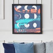 Vivense Collection Age Of Moon Ahşap Yağlı Boya Dokulu Tablo