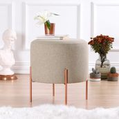 Vivense Collection Copper Yuvarlak Kahve Puf