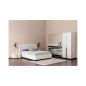 Vivense Line Yatak Odası Takımı, 6 Kapaklı - Krem - 160X200