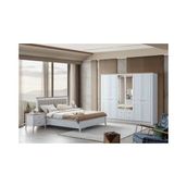 Vivense Lora Yatak Odası Takımı, 6 Kapaklı - Beyaz - 160X200