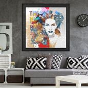 Vivense Modern Yağlı Boya Dokulu Ahşap Tablo