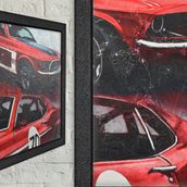 Vivense Mustang 70 Yağlı Boya Dokulu Ahşap Tablo