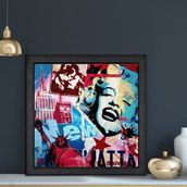 Vivense Pop Art Yağlı Boya Dokulu Ahşap Tablo