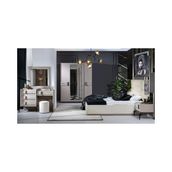 Vivense Safir Yatak Odası Takımı, 4 Kapaklı - Kum Beji - 160X200