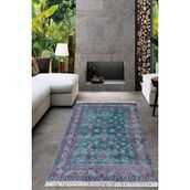 Viyana Home VH-HT-757 Dijital Baskılı Kaymaz Taban Modern Lacivert 40x60 cm Salon Halı