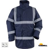 Vizwell VWJK01 300 D Oxford Reflektörlü İçi Kapitoneli Parka