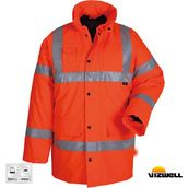 Vizwell VWJK01 300 D Oxford Reflektörlü İçi Kapitoneli Turuncu Parka