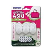 Vodaseal İz Bırakmadan 3 Adet Beyaz Sökülebilir Askı
