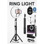 Voground Ring Light Led Işıklı Tripod 10 Inç Halka Youtuber Tiktok Video Makyaj Işığı Ayaklı 10 Inç