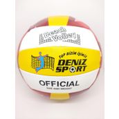 Voleybol Topu Dikişli Voleybol Topu Yumuşak Deri Antereman Ve Salon Uyumlu SARI-KIRMIZI