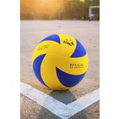 Voleybol Topu Lamineli Beton Zemin Soft Touch Iç-Dış Mekana Uygun 8 Panel Sarı-Mavi 280 Gram