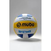 Voleybol Topu No.5, Dikişli, Soft Touch, Sarı-Beyaz-Mavi