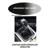 VOLKSWAGEN GOLF 5 uyumlu oto,araç vites körüğü siyah dikiş