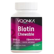 Voonka Biotin Chewable 5000 mcg 60 Çiğneme Tableti