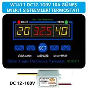 W1411 Dc12-100V 10A Güneş Paneli Termostat/Timer