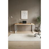 Wadlex Çam Beyaz Çalışma Masası Minimal Bilgisayar Masası Ofis ve Ev Için Modern Masa - Çam - Beyaz - 140X60