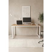 Wadlex Çam Beyaz Çalışma Masası Minimal Bilgisayar Masası Ofis ve Ev Için Modern Masa - Çam - Beyaz - 160X60