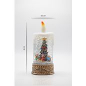 Waldern Premium Collection Dekoratif Işıklı Yılbaşı Süs Mum 24 Cm