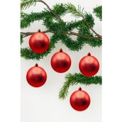 Waldern Yılbaşı Çam Ağacı Süsü 8 Cm Figürlü Parlak 6lı Cici Top