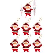 Waldern Yılbaşı Çam Ağacı Süsü Noel Baba 6'lı 6,5cm