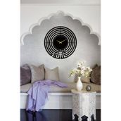 Wall Art İstanbul Tevekkül Yazılı Metal Sessiz Duvar Saati - 70 X 70 Cm - Islami Ev Dekorasyon - Wams004
