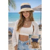 Wearflawless Kadın Keten Bucket Fiyonklu Yazlık Plaj Şapkası, Ayarlanabilir Geniş Kenarlı Tatil Şapkası - Standart - Krem
