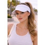 Wearflawless Kadın Vizör Şapka, Yazlık Spor Üstü Açık Esnek Şapka, Plaj Şapkası, Tenis Şapkası,trend Yazlık Şapka - Standart - Beyaz