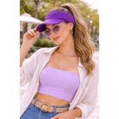 Wearflawless Kadın Vizör Şapka, Yazlık Spor Üstü Açık Esnek Şapka, Plaj Şapkası, Tenis Şapkası,trend Yazlık Şapka - Standart - Mor