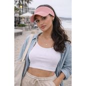 Wearflawless Kadın Vizör Şapka, Yazlık Spor Üstü Açık Esnek Şapka, Plaj Şapkası, Tenis Şapkası,trend Yazlık Şapka - Standart - Pembe