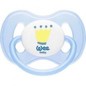 Wee Baby 0-6 Ay No: 1 2'li Beyaz Mavi Damaklı Emzik