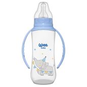 Wee Baby 6-18 Ay Kulplu PP Biberon 270 Ml - Mavi
