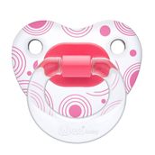 Wee Baby 836 0-6 Ay Silikon Şeffaf Desenli Gövdeli Damaklı Pembe