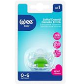 Wee Baby Şeffaf Desenli Damaklı No 1 Yeşil Emzik