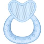 Wee Baby Unisex Bebek Mavi Kalpli Silikon Diş Kaşıyıcı