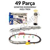 welcomein Oyuncak Uzaktan Kumandalı 49 Parça Işıklı 265 Cm Hızlı Tren Set