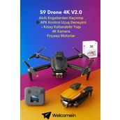 welcomein S9 Katlanabilir 4K Kameralı Drone – WiFi FPV Canlı Yayın, 360° Akrobatik Uçuş, Tek Tuş Kontrol