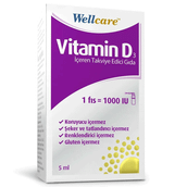 Wellcare Vitamin D3 1000 IU İçeren 5 ml Sprey