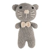 WellGro Cuddly Amigurumi Gri Kedicik Oyuncak