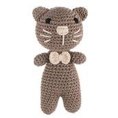 WellGro Cuddly Amigurumi Kahve Kedicik Oyuncak